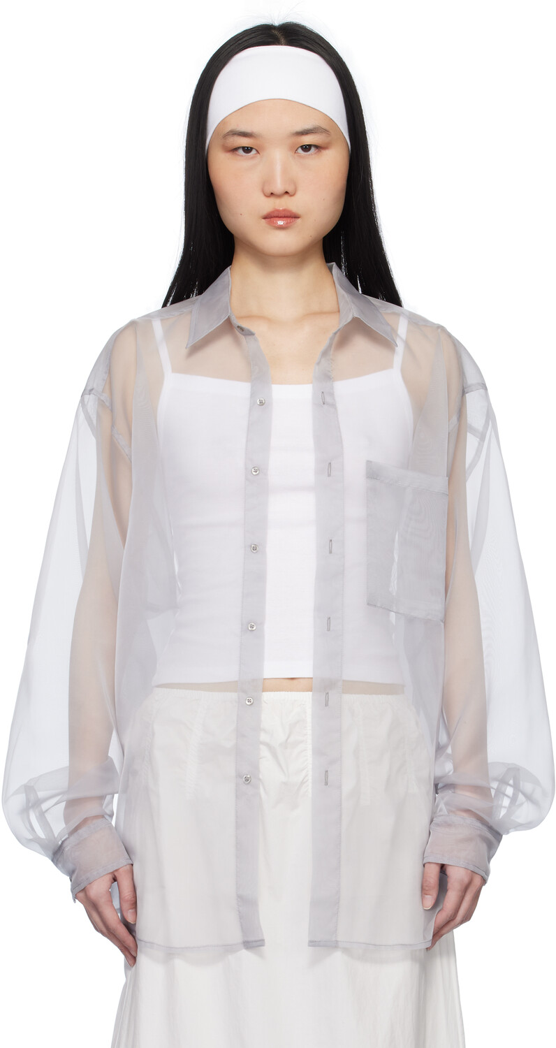 

Серая рубашка «The Big Organza Button Up» Gil Rodriguez