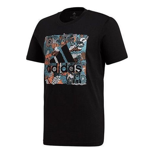 

Футболка doodle bos sports short sleeve black Adidas, черный