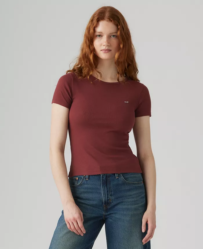 

Женская футболка Hayes Slim-Fit с короткими рукавами и круглым вырезом Levi's, коричневый