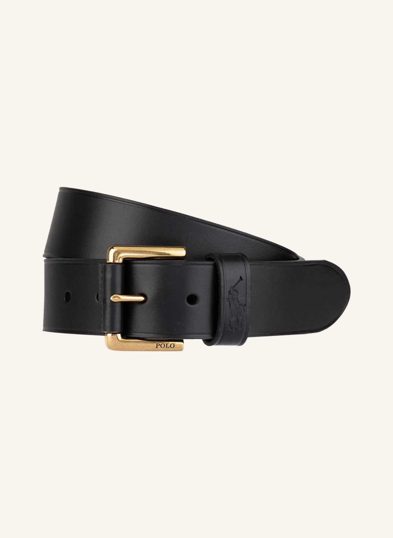 

Кожаный ремень Polo Ralph Lauren, черный