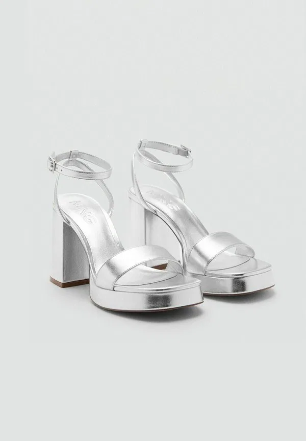 Подростковые сандалии Mango Kids, Silver — фото 2