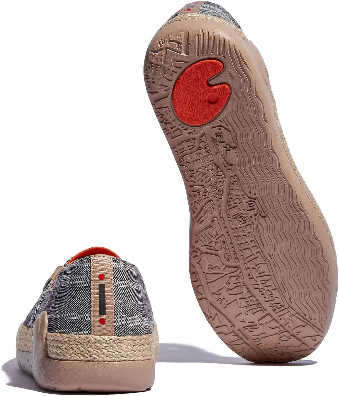 Мужские эспадрильи UIN Slip Ons- легкие прогулочные повседневные лоферы, удобные, с ручной росписью, серия Marbella, серый — фото 4