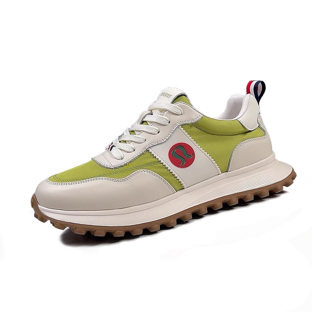 

SENJIALUO Мужские легкие противоскользящие повседневные туфли с защитой от истирания зеленые, цвет Green