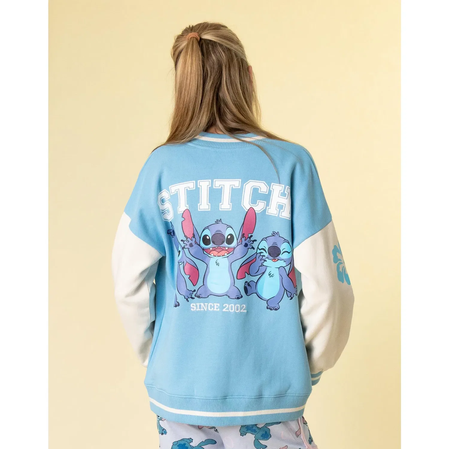Бомбер детский с принтом Stitch, Disney, синий — фото 3