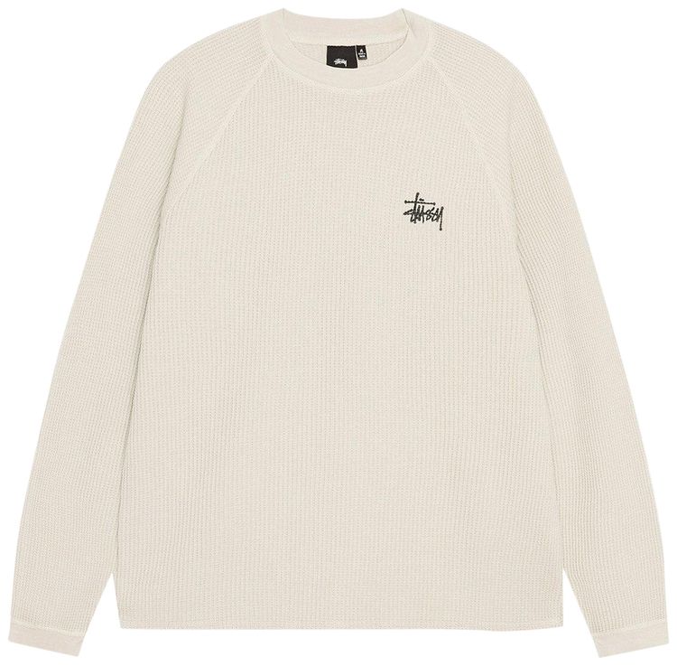 

Лонгслив Stussy Raglan Thermal Long-Sleeve Crew 'Bone', кремовый