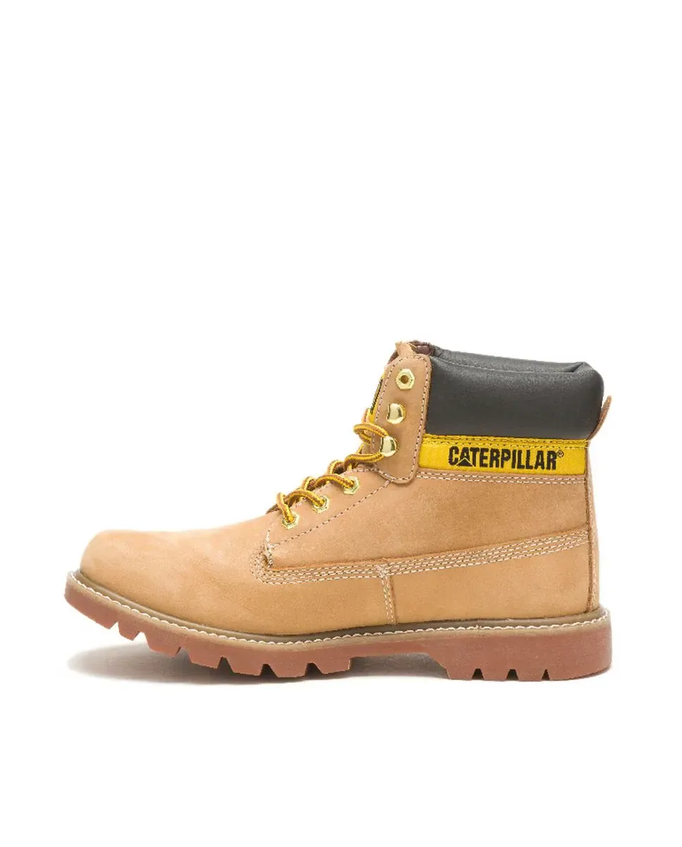 Взрослые ботинки Caterpillar из кожи со шнуровкой, желтый / черный — фото 2
