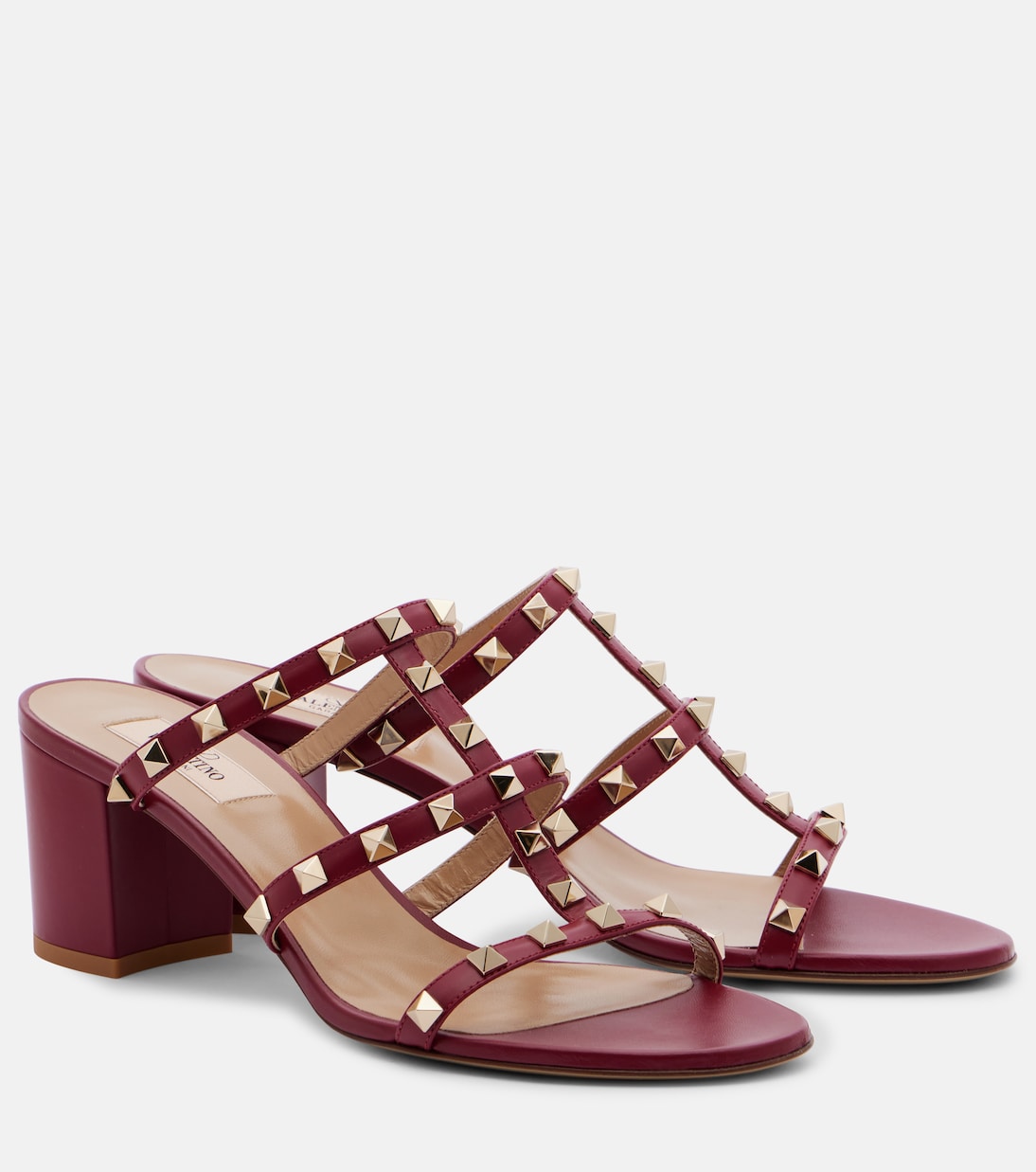 Босоножки Rockstud 70 из кожи с шипами Valentino Garavani, Insolent