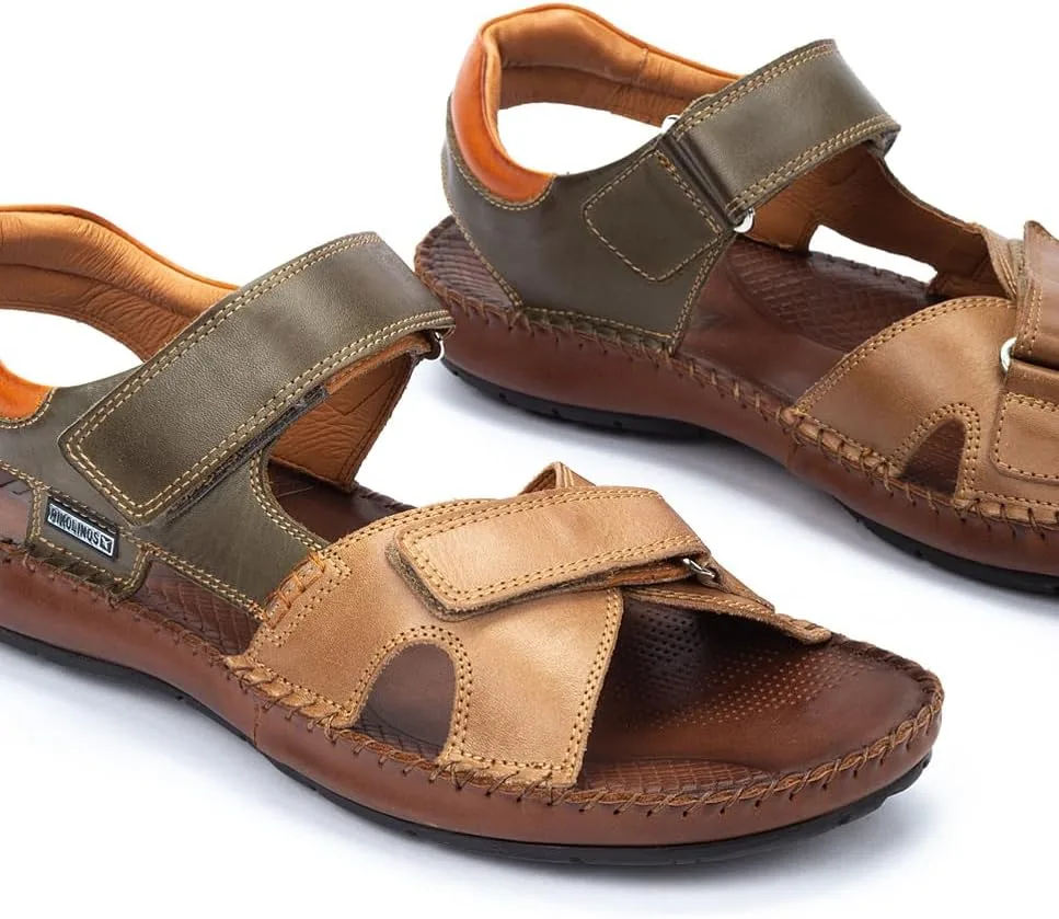 Мужские кожаные сандалии на плоской подошве Pikolinos Flat Leather Sandals Tarifa — фото 4