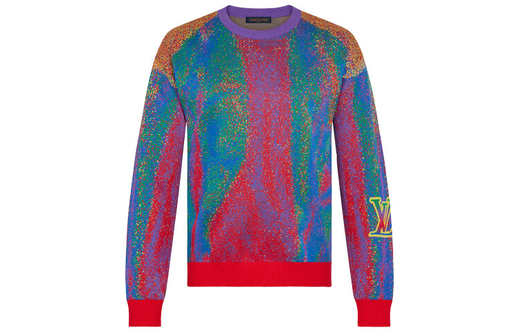 

Новые квартальные продукты LV Sweatshirt Men Red Louis Vuitton, оранжевый/красный