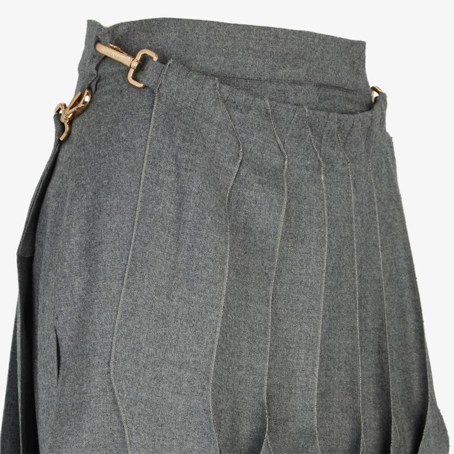 FENDI SS23 Повседневная длинная юбка Women's Gray — фото 4