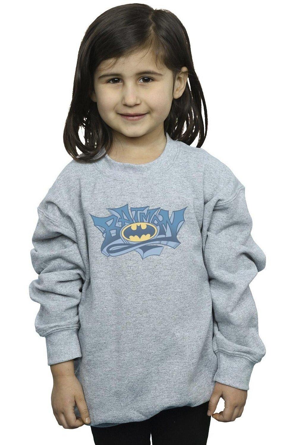 

Толстовка с логотипом Batman Graffiti DC Comics, серый
