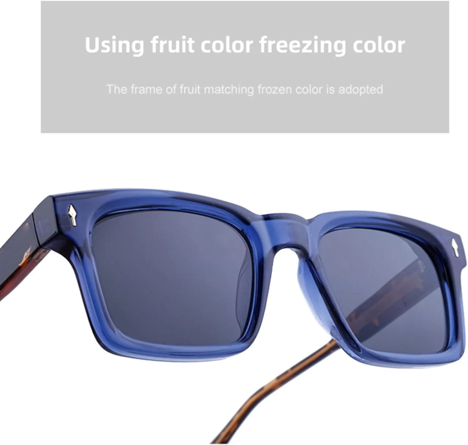 

Солнцезащитные очки Retro Rivets для женщин, роскошные солнцезащитные очки с леопардовым принтом, солнцезащитные очки UV400 для мужчин TVTBBVV, Blue Leopard Grey