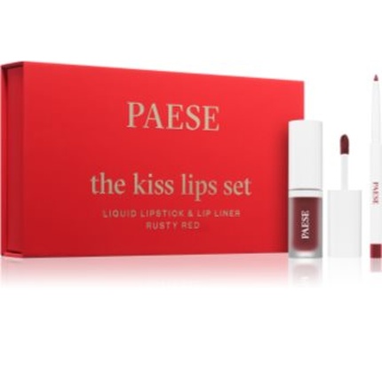 

The Kiss Lips Set Rusty Red 3 мл - Красивый набор для губ в оттенке Rusty Red Paese