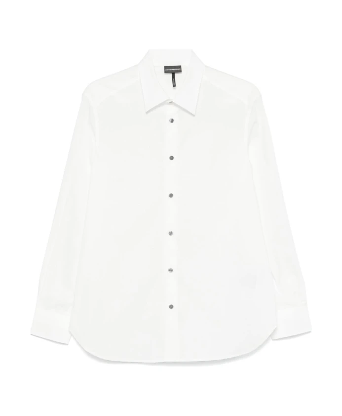 

Белая рубашка на пуговицах, классический стиль. Emporio Armani, белый