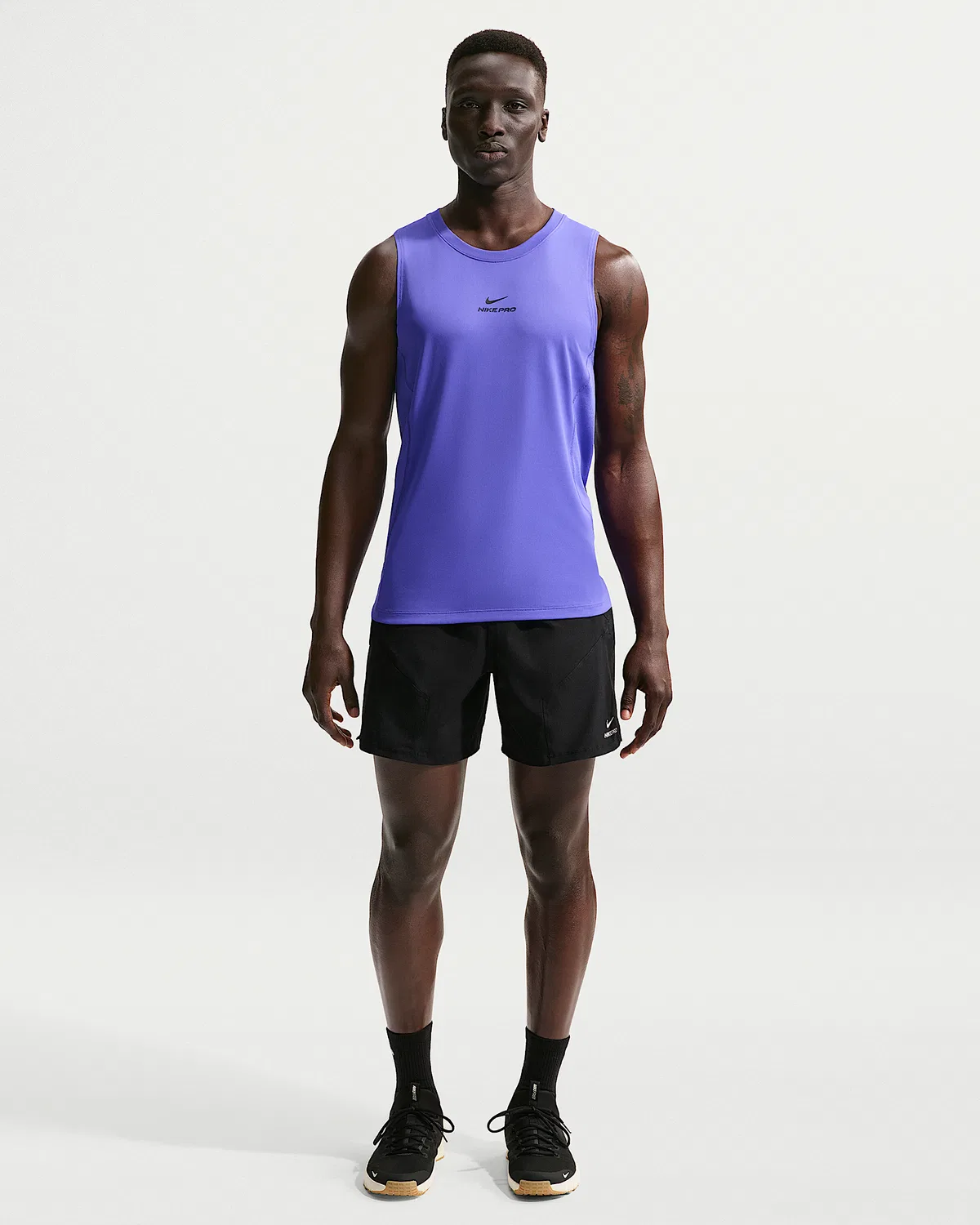 Мужская тренировочная майка Nike Pro Dri-FIT, Persian Violet/Black — фото 4