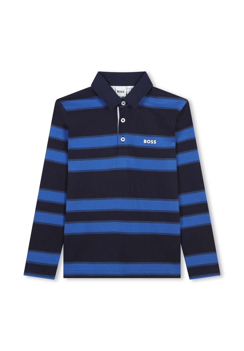 

Рубашка поло LONG SLEEVE BOSS Kidswear, темно-синий
