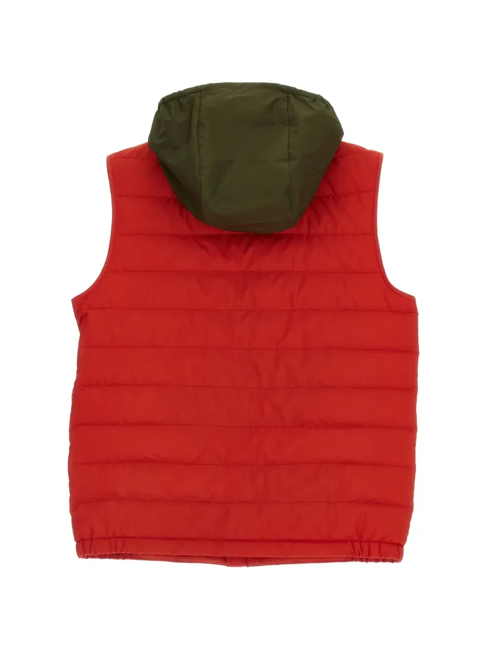 Стеганый жилет с капюшоном Moncler Enfant, красный — фото 3