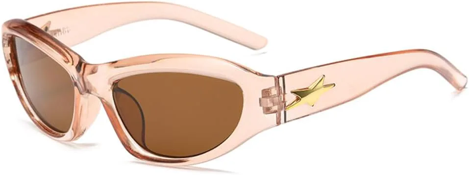 

Солнцезащитные очки «кошачий глаз» для женщин и мужчин, для активного отдыха и спорта, в стиле стимпанк, солнцезащитные очки с защитой от УФ-излучения UV400 HDUBFY, 3