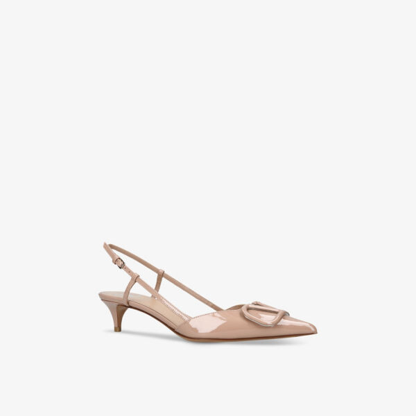Туфли-Лодочки Vlogo 40 из лакированной кожи с открытой пяткой Valentino Garavani, красный — фото 3