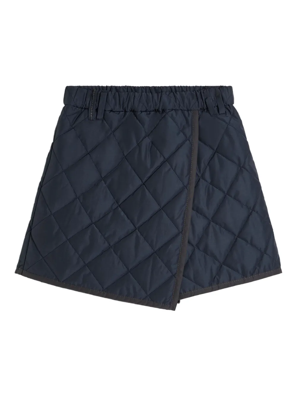 

Стеганая юбка с запахом Brunello Cucinelli Kids, синий