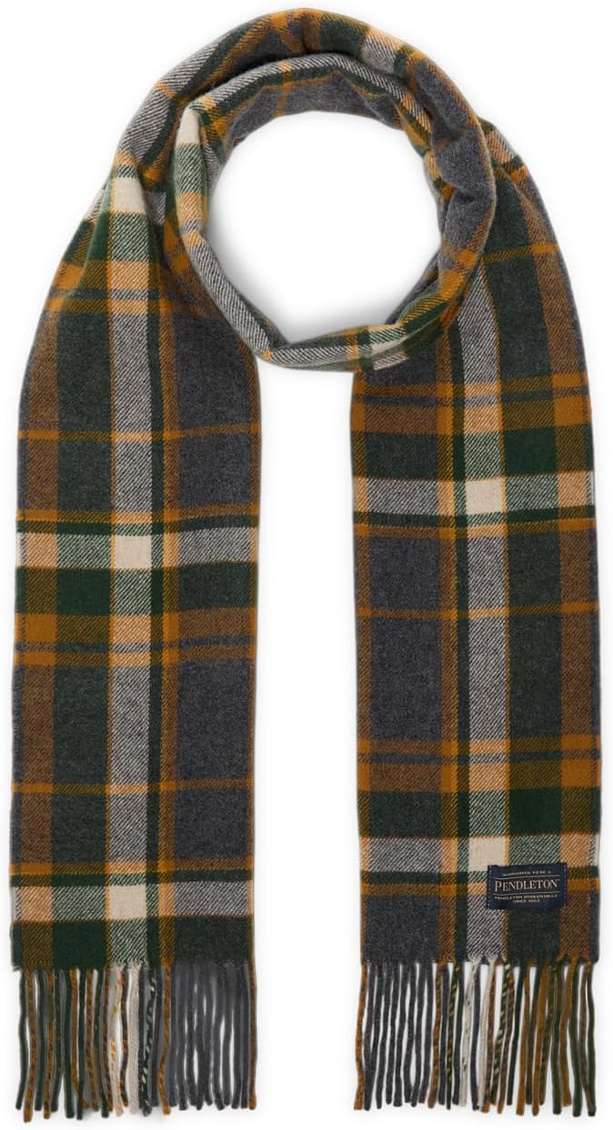 

Шарф Pendleton Unisex Whisperwool Muffler, Charcoal Multi Plaid