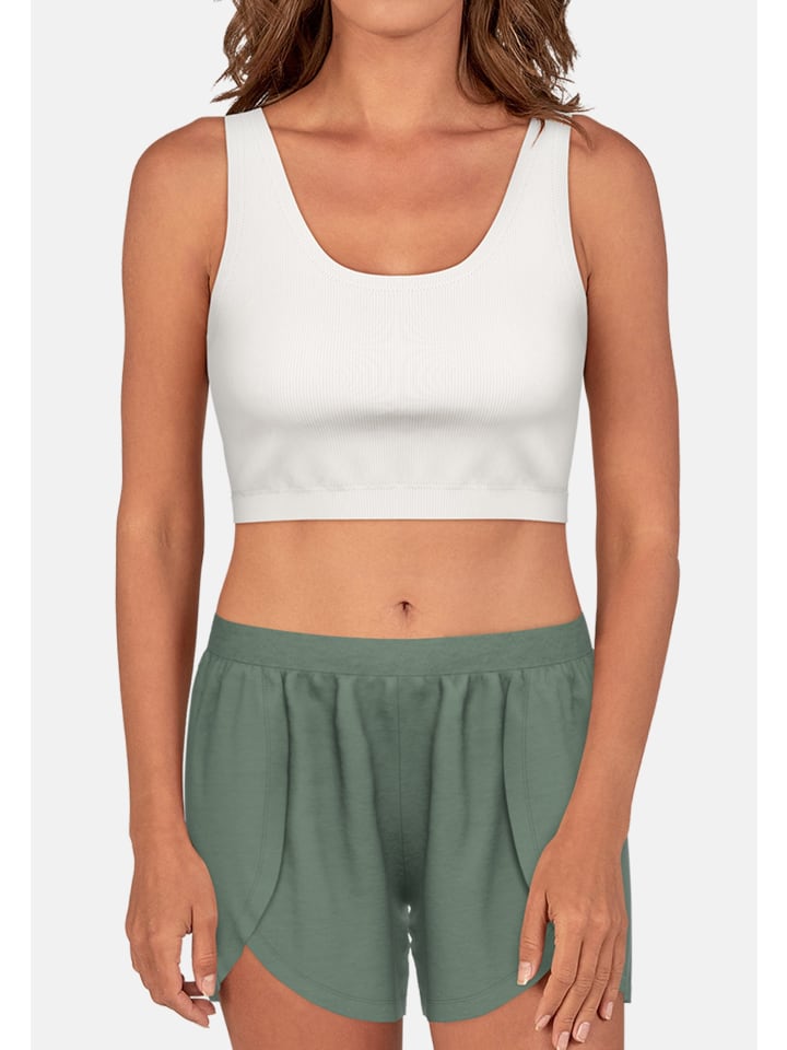 

Tom Tailor Короткие штаны Kenmare, зеленый, средне-однотонный