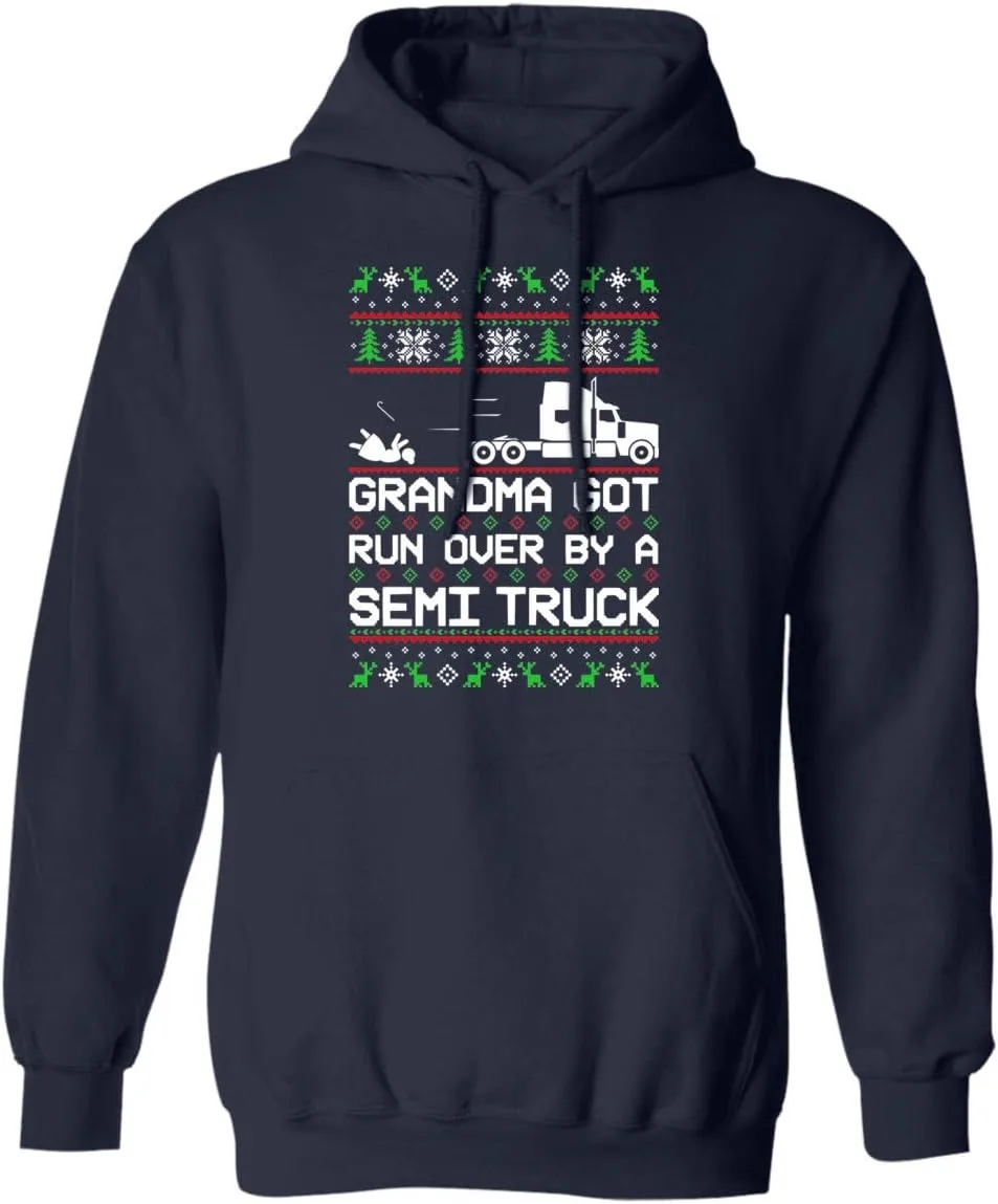 

Мужской худи с принтом "Полугрузовик сбил бабушку на Рождество" Wheel Spin Addict