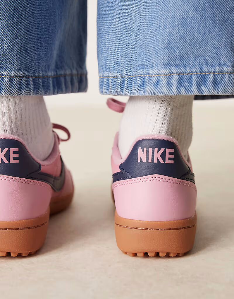 Кроссовки Nike Field General розового и тёмно-синего цветов — фото 4