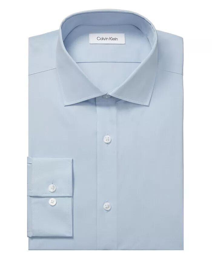 Мужская изысканная облегающая рубашка-стрейч Calvin Klein, синий — фото 3
