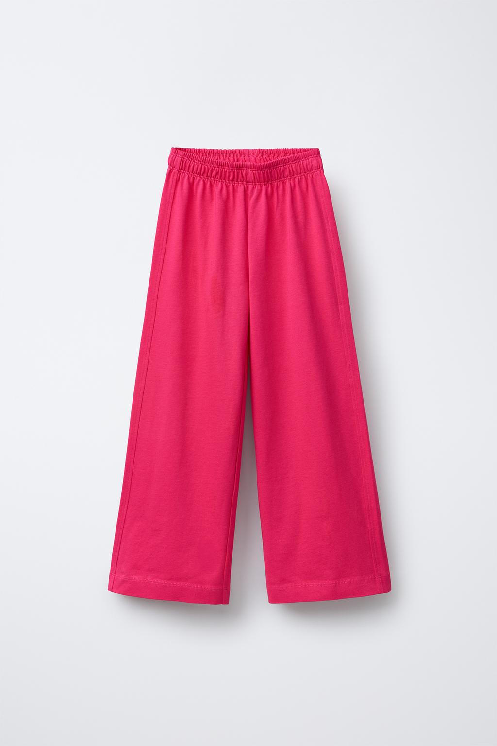 

Плотные широкие брюки ZARA, цвет Fuchsia