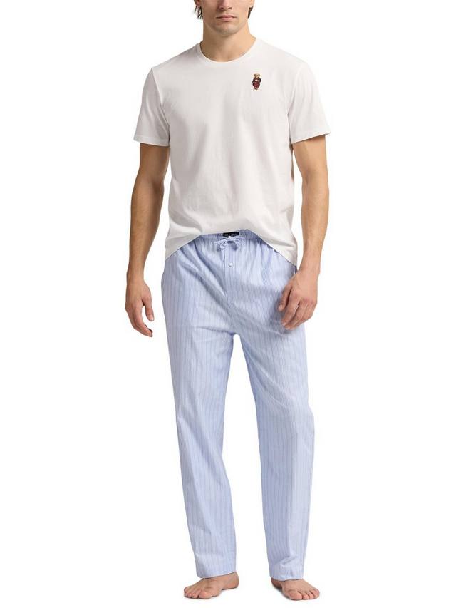 

Хлопковый комплект пижамы с коротким рукавом "Bear" Ralph Lauren, Blue/White