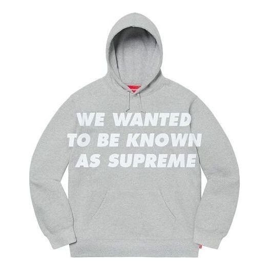 

Толстовка known as hooded sweatshirt 'grey white' Supreme, серый