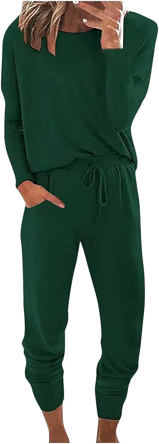 Спортивный костюм женский длинный рукав, Generic, 1-dark Green