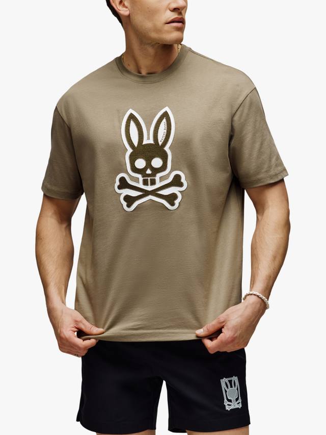 

Футболка Ryder из пима-хлопка Psycho Bunny, Dusky Green