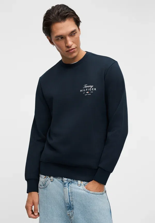 Толстовка Tommy Hilfiger Script Stack Brand Love, пустынное небо — фото 4