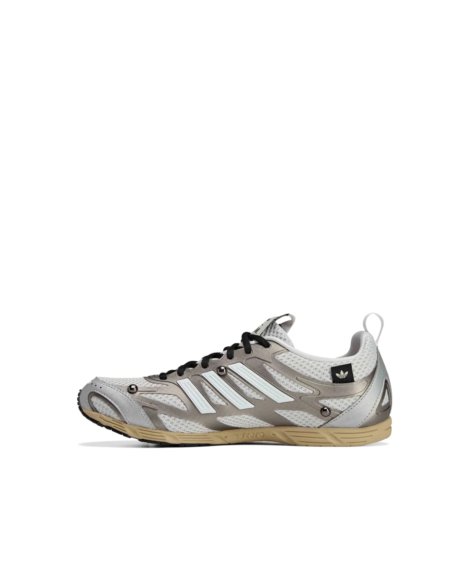 Унисекс кроссовки из синтетической кожи Adidas ADIZERO PR SFTM серебряные — фото 4