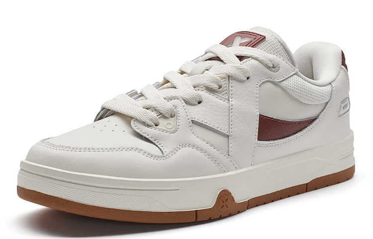 MAXX1.0 Low Top Скейтборд обувь мужская XTEP, Белый Песочный Серый/Винтажный Красный — фото 3