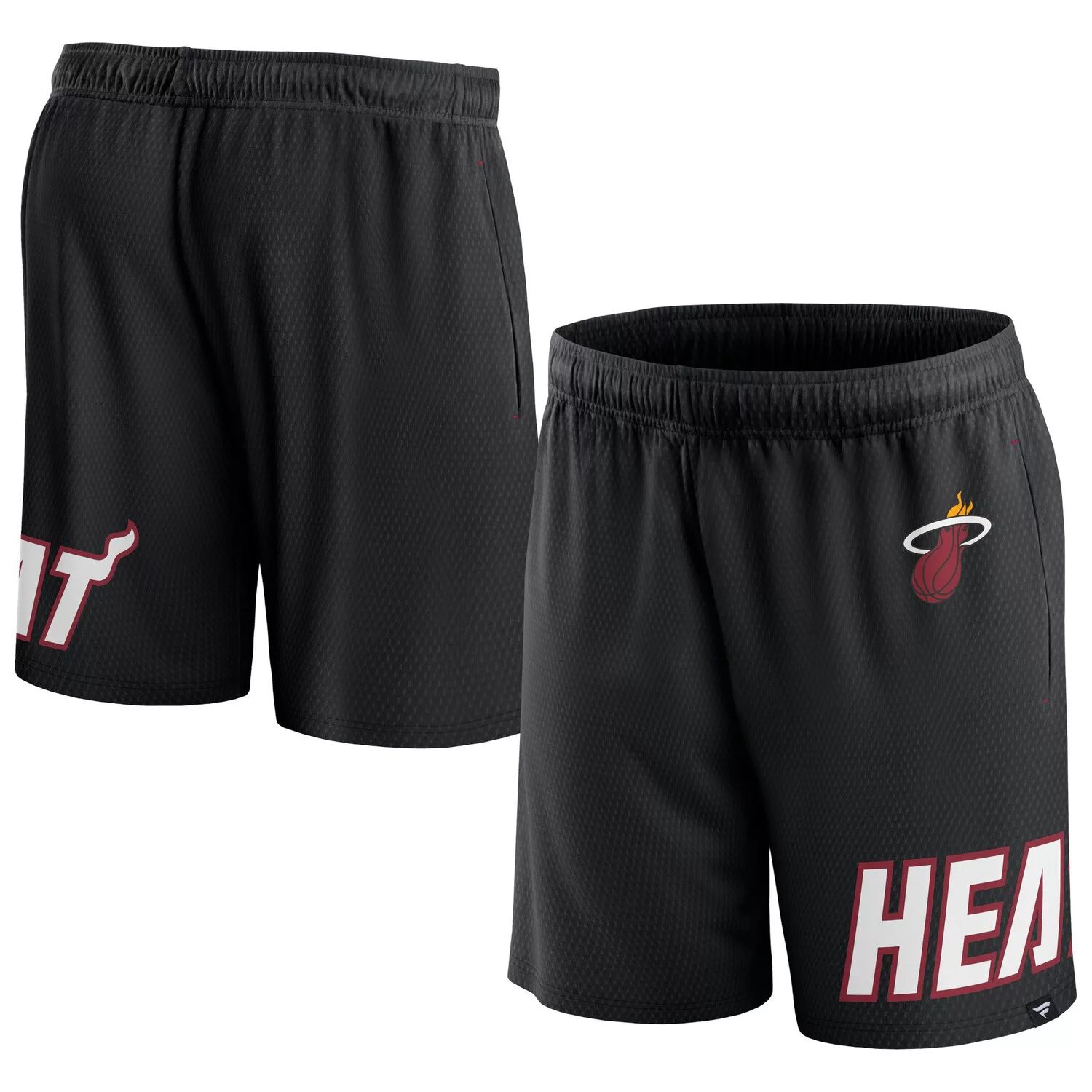 

Мужские фирменные черные шорты из сетчатой ткани Miami Heat Free Fanatics