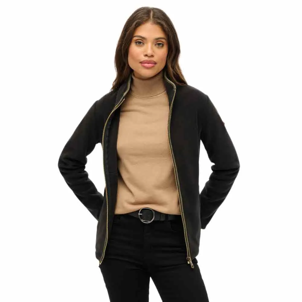 

Толстовка Superdry Estate Fleece full zip, черный