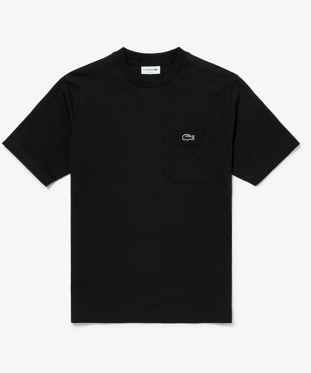 Футболка LACOSTE Мужская футболка с коротким рукавом и изображением часов в контуре, черный — фото 4