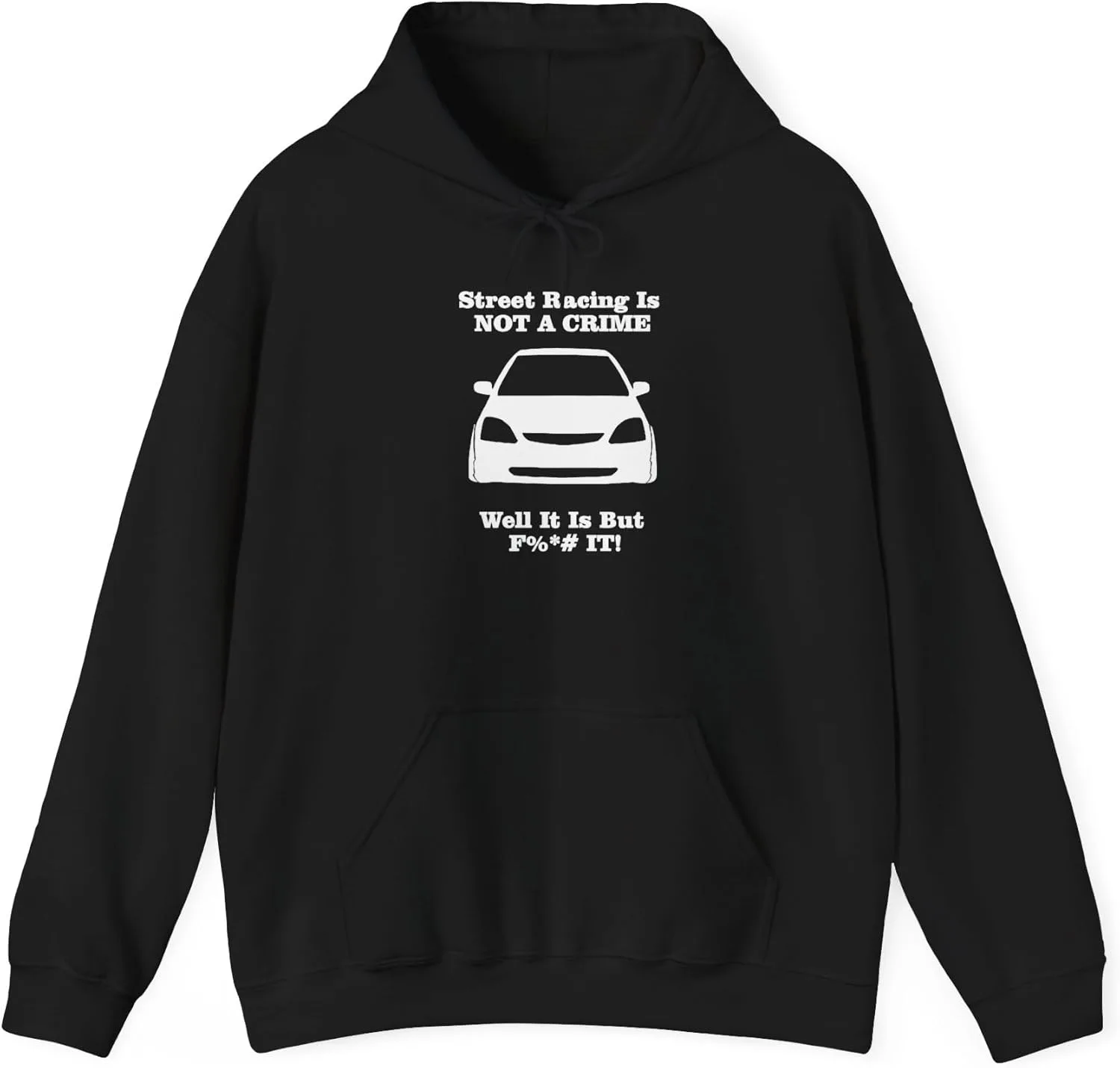 Толстовка с капюшоном Unisex Heavy Blend "Import Street Racing is NOT a Crime"