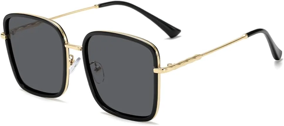 

Женские солнцезащитные очки, большие солнцезащитные очки в золотистой металлической оправе, винтажные солнцезащитные очки с защитой от УФ-излучения UV400 LANGSER, 1