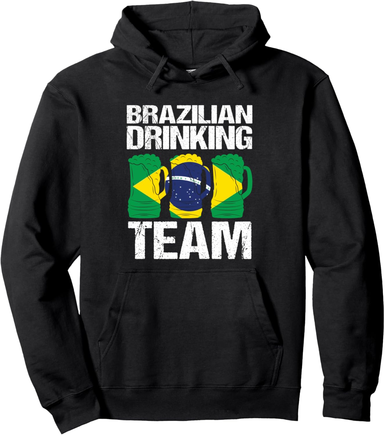 

Худи бразильской команды любителей выпить Бразилиа Humor Brazilian Flag & Brazilian Drinking Team, черный