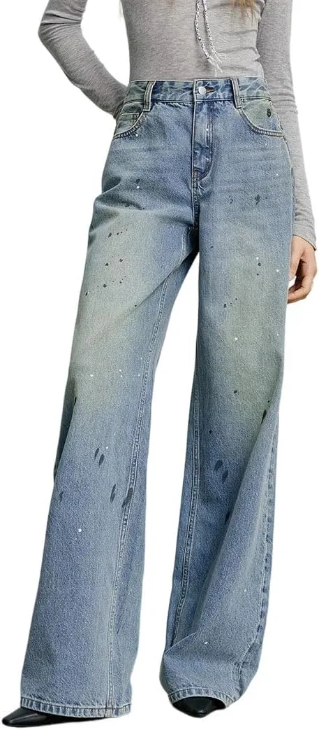 

Женские джинсы Wide Leg Cotton Midi с карманами Fnfmrfmr