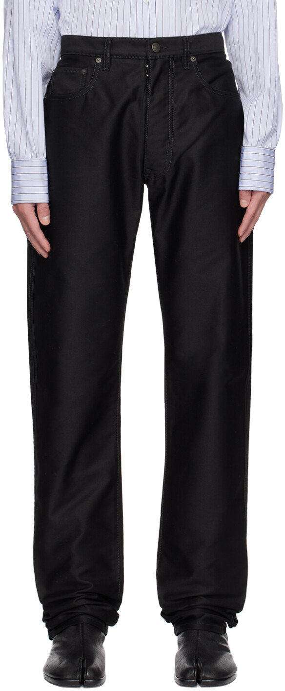 

Джинсы с отворотами Maison Margiela, черный