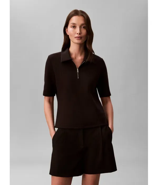 Поло Spacer slim fit Calvin Klein, черный