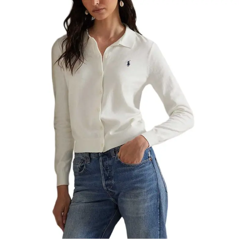Белая вязка FW25 для женщин Polo Ralph Lauren, белый — фото 3