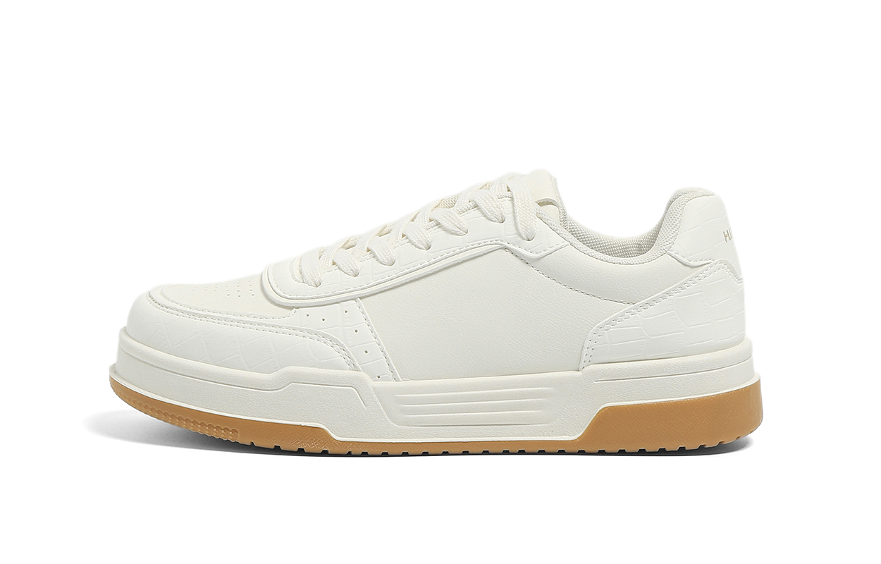 

Мужские низкие скейтерские кроссовки с увеличенной высотой и устойчивостью к истиранию HUANQIU, белый