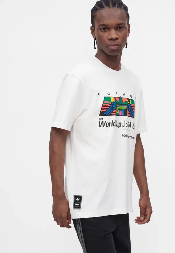 Футболка принтованная Adidas Originals, белый — фото 4
