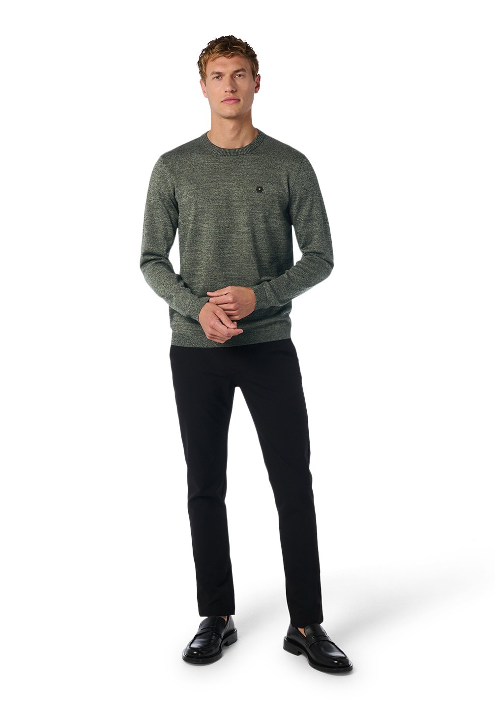 

Джемпер ROUND NECK TWO-TONE MELANGE AND COMFORTABLE FIT NO EXCESS, серый